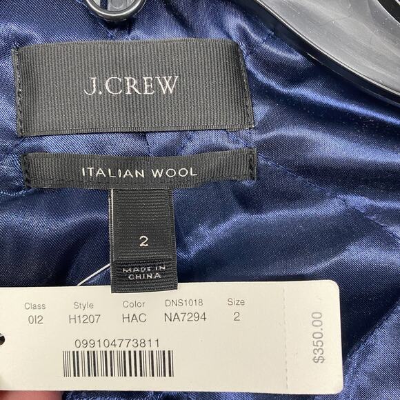 J.Crew Coat Womens 2 Lodge Italian Wool Camel Heather Acorn Zip Up Coat H1207 - Picture 6 of 8